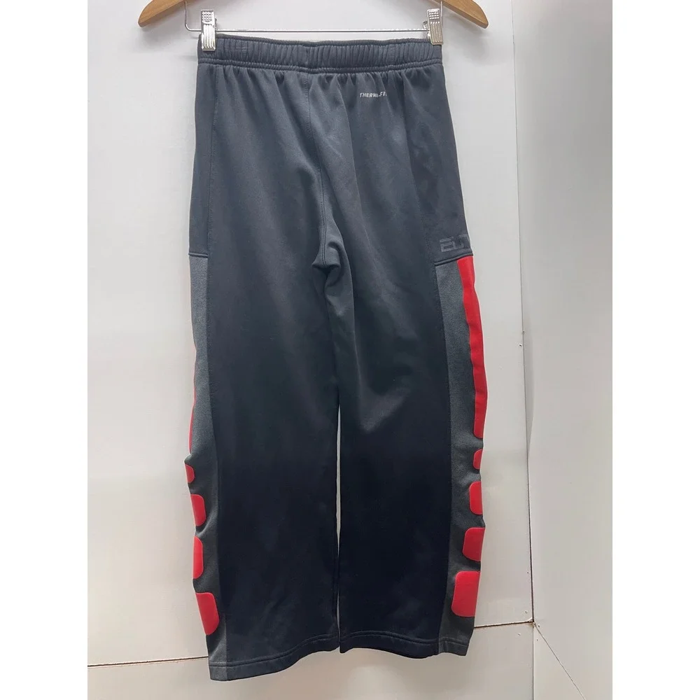 Nike Elite Therma-Fit Kids Black Red Athletic Basketball Sweatpants Large L